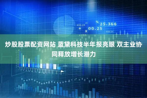 炒股股票配资网站 蓝黛科技半年报亮眼 双主业协同释放增长潜力